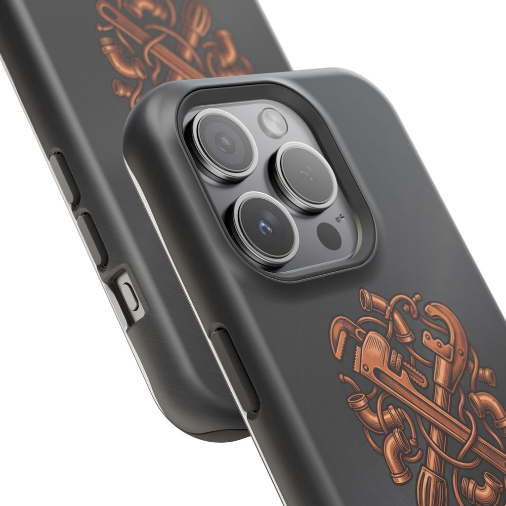 Crafted to Last Phone Case — Crossed Wrenches Wireless Charging Cover