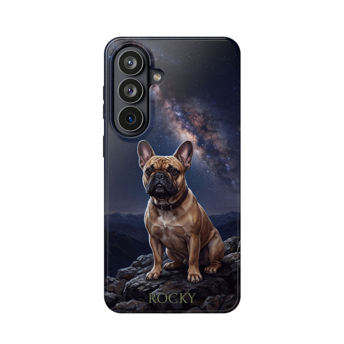 Personalized French Bulldog Starry Night Sky Phone Case — Wireless Charging Cover