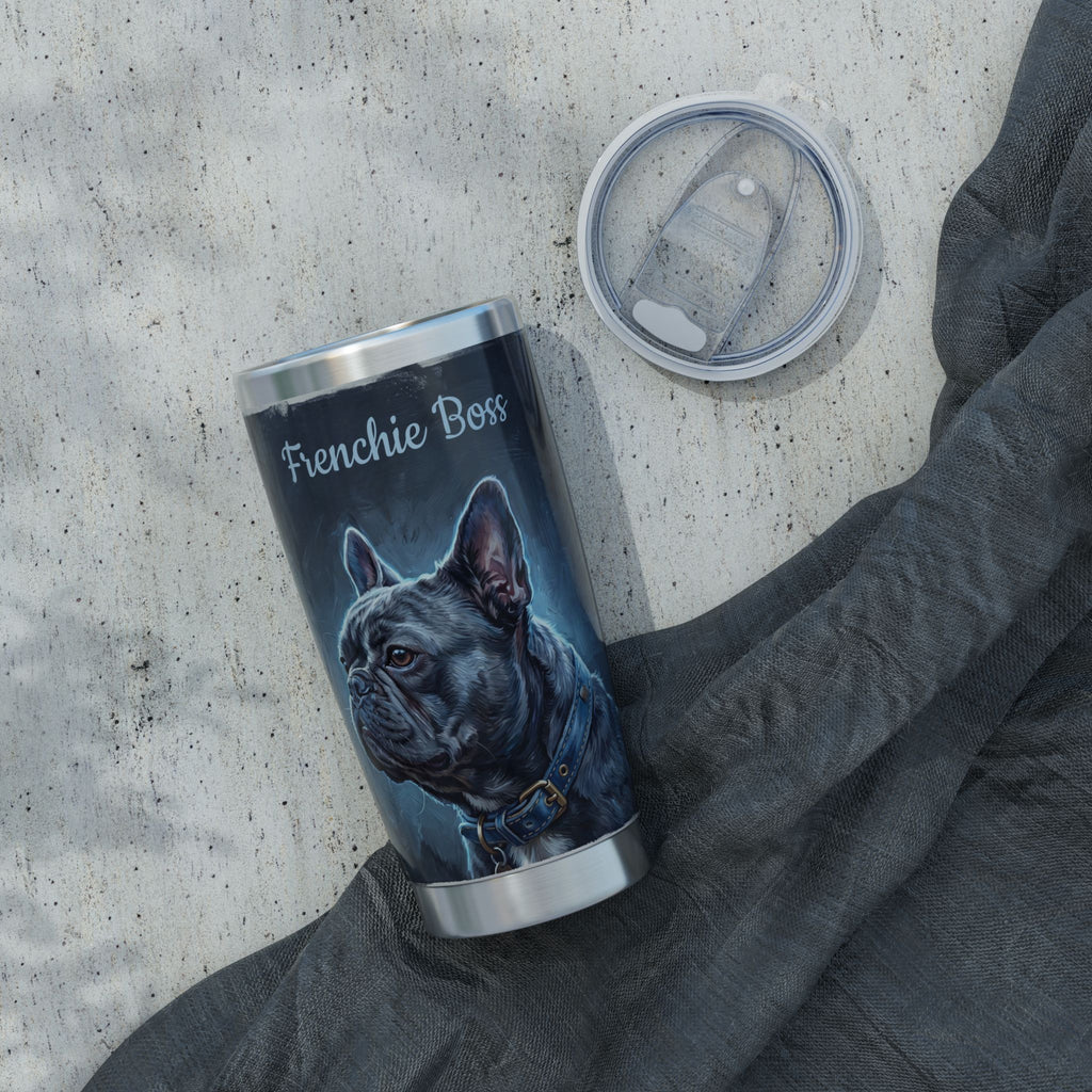 Personalized Frenchie Tumbler – Frenchie Boss Travel Mug, Custom Name