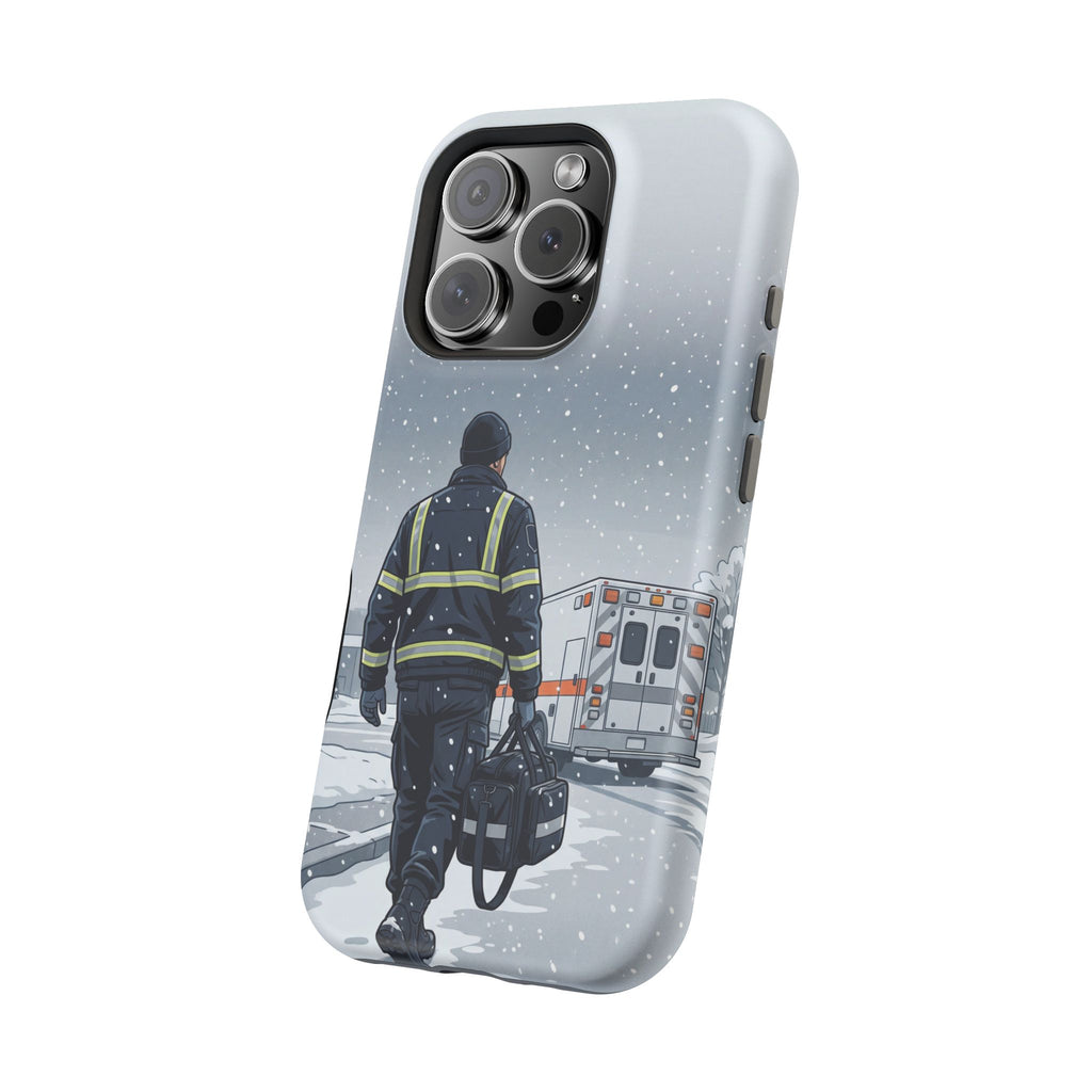 Bold Paramedic/EMT Portrait Phone Case — Magnetic Wireless Charging Cover