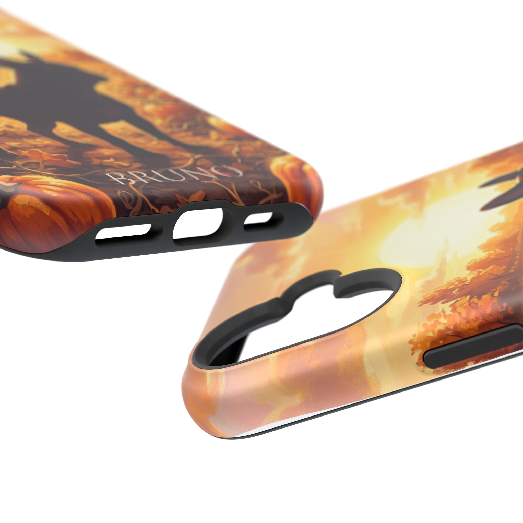 Personalized French Bulldog Pumpkin Patch Phone Case — Wireless Charging Cover