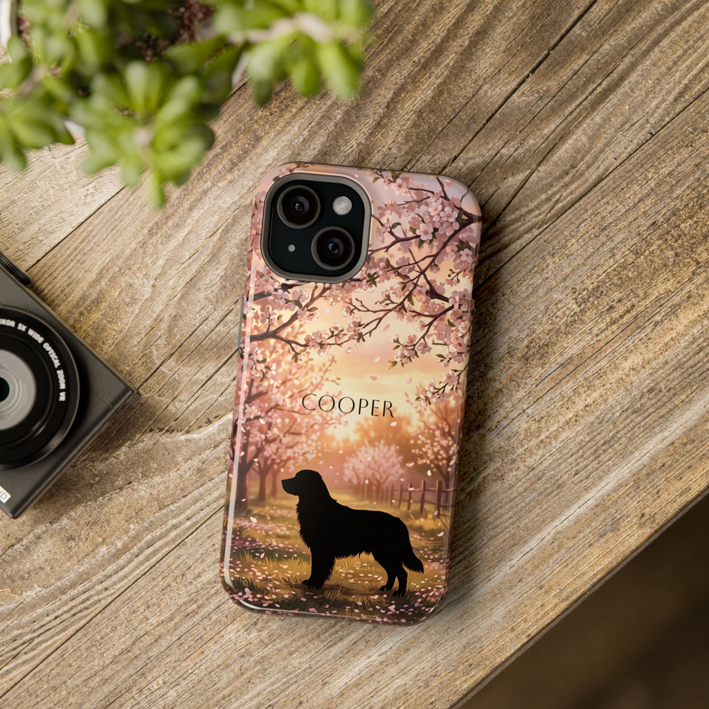 Personalized Golden Retriever Autumn Forest Phone Case — Wireless Charging Cover