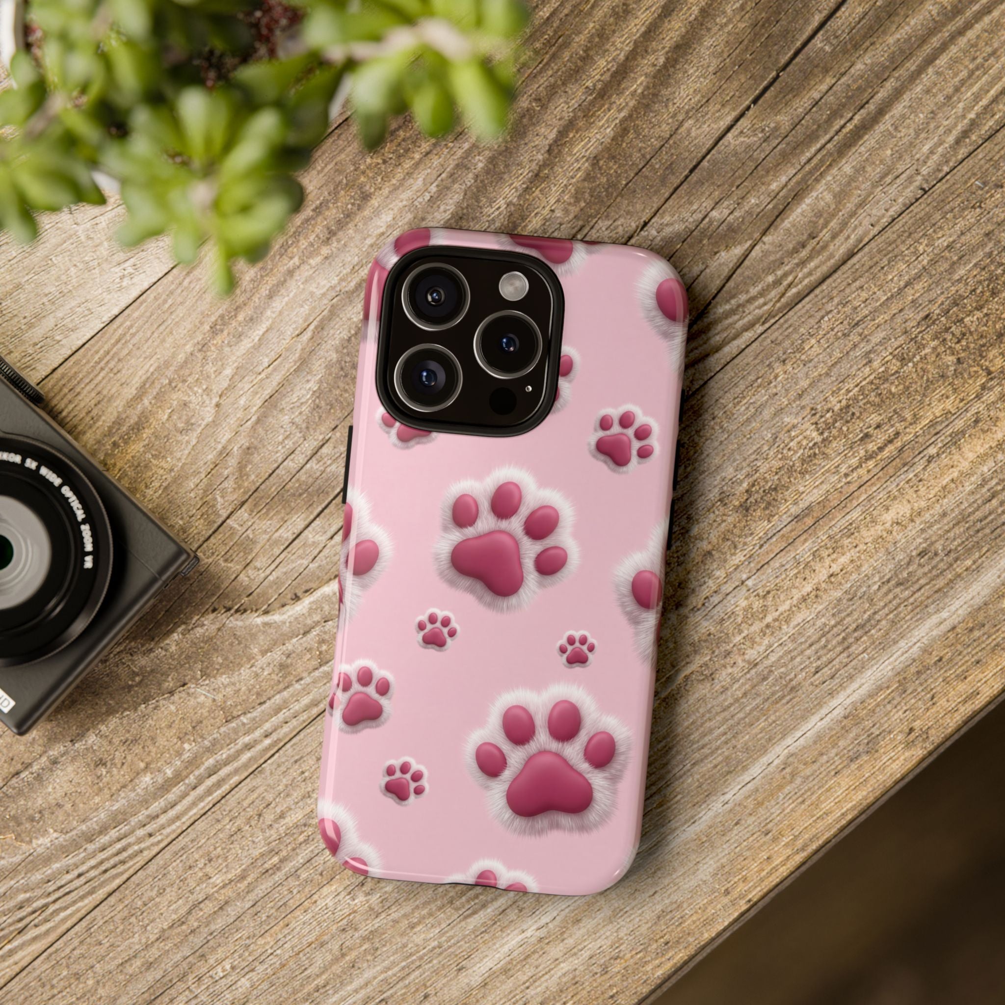iphone & Samsung - Pink Paws Tough Phone Case — Cute Protective iPhone Cover