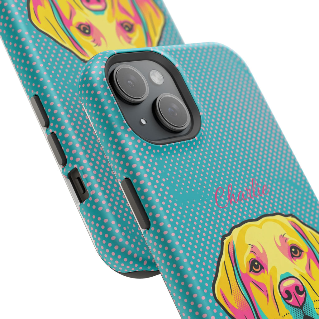 Personalized Pop Art Labrador Phone Case — Tough Magnetic Case with Wireless Charging