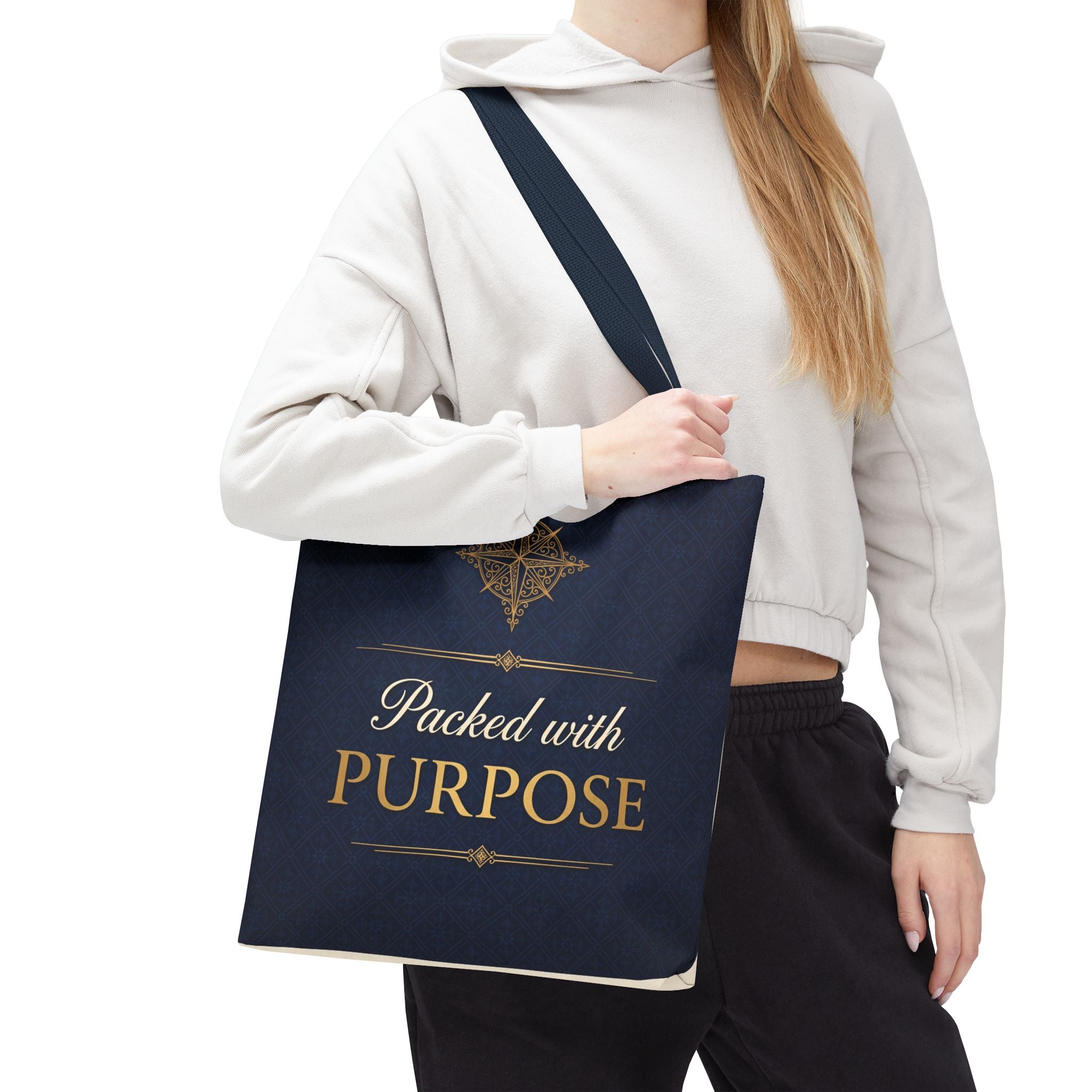 Packed with Purpose Tote | Inspirational Nurse Gift Tote Bag | Healthcare Worker Appreciation Gift | Premium Polyester Carry-All