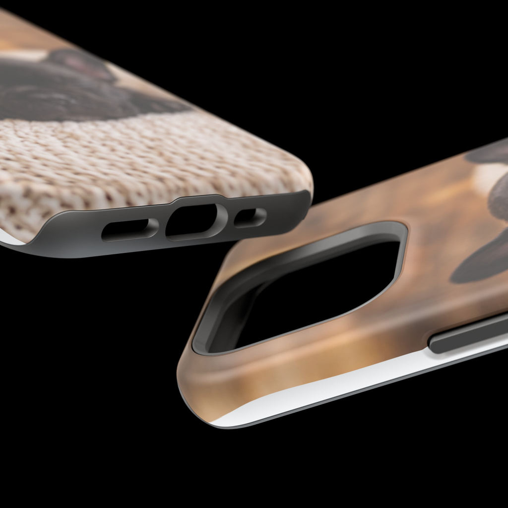 Sleepy French Bulldog Phone Case — Impact-Resistant Wireless Charging Cover