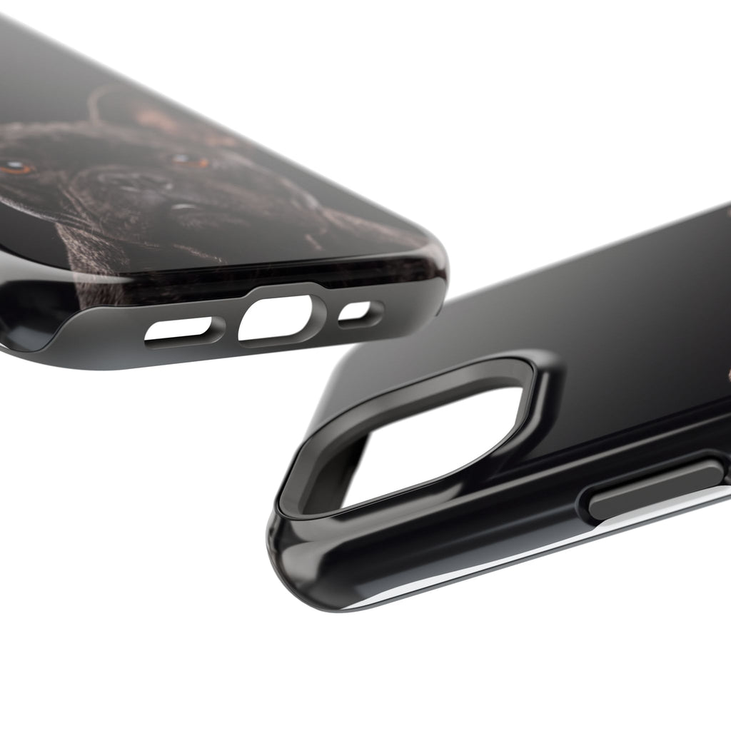 Black French Bulldog Phone Case — Impact-Resistant Wireless Charging Cover