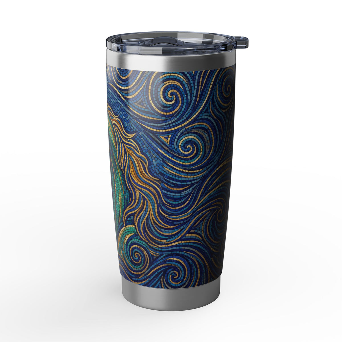 Horse Tumbler | Jewel Mosaic Art — 20 oz Stainless Travel Mug