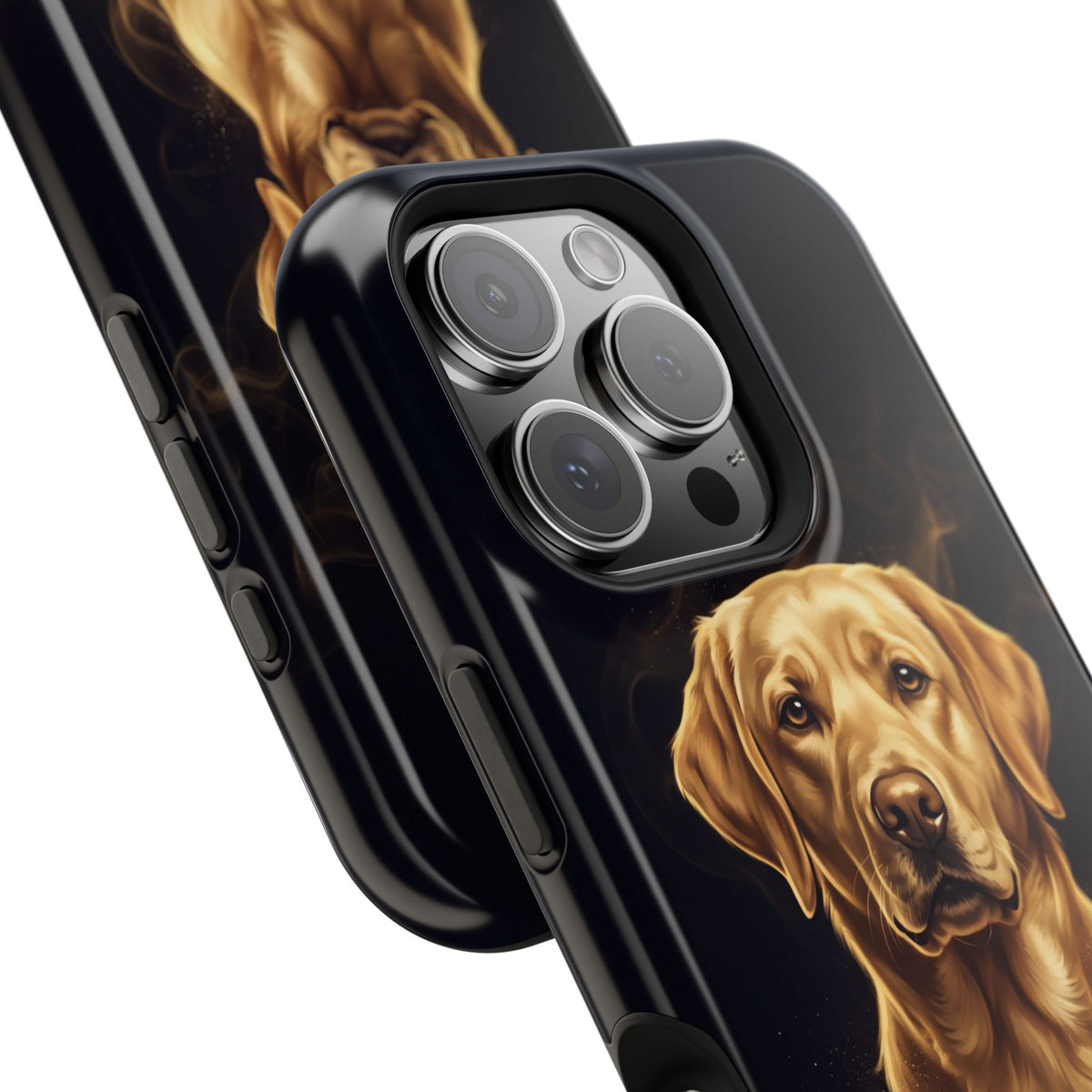 Personalized Gold Smoke Labrador Phone Case — Tough Magnetic Case with Wireless Charging
