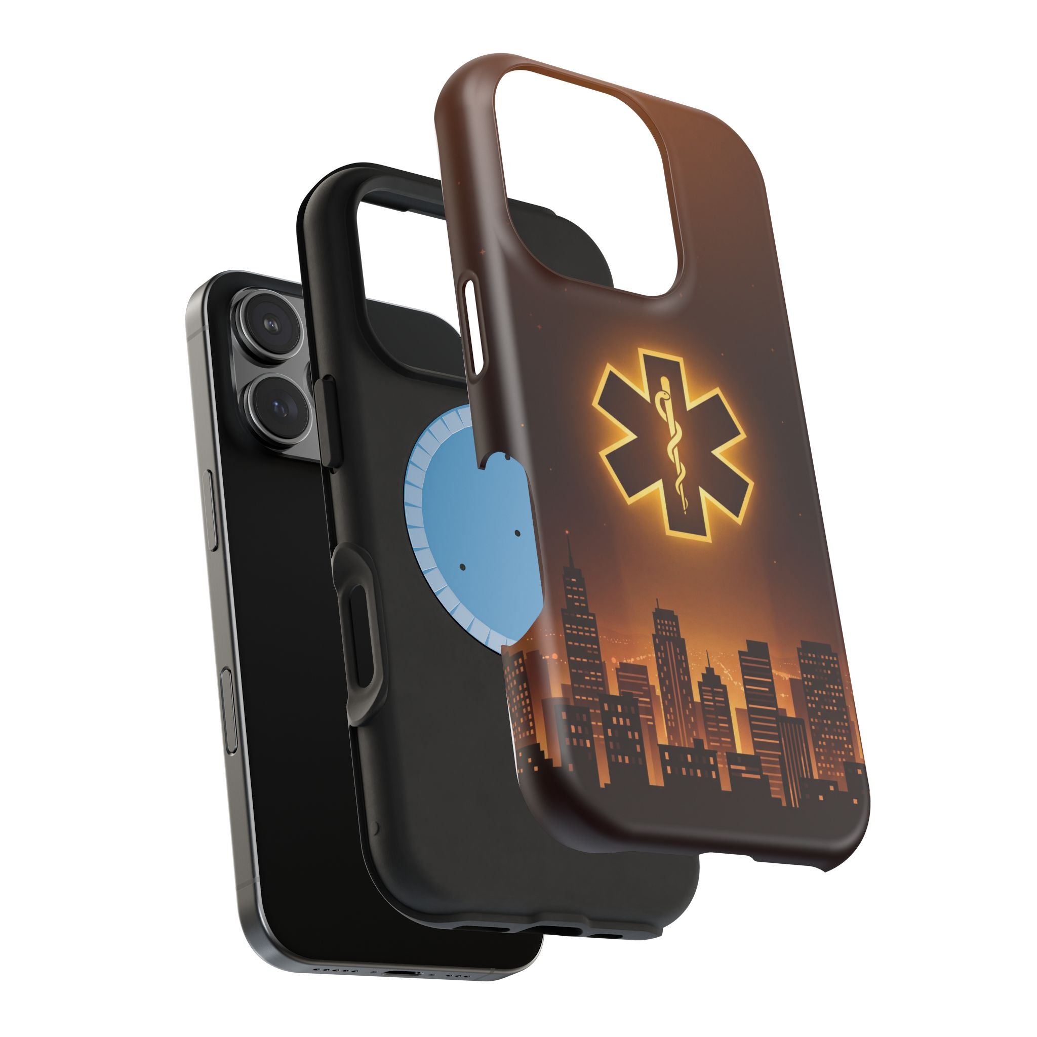 Paramedic/EMT Skyline Phone Case — Magnetic Wireless Charging Cover