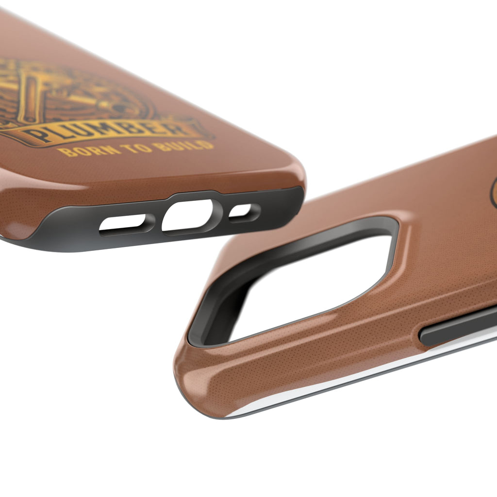 Plumber Born to Build Phone Case — Badge Wireless Charging Cover