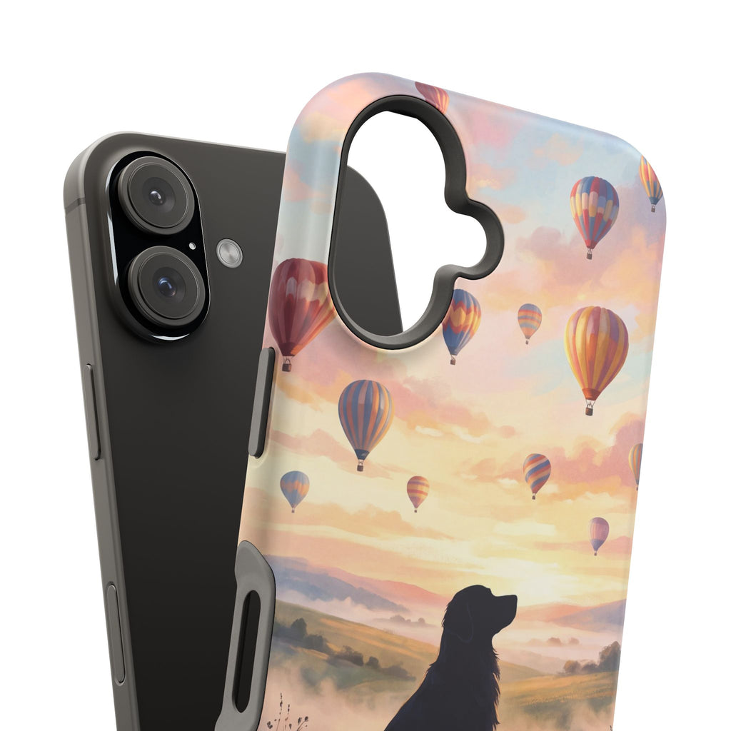 Personalized Golden Retriever Hot Air Balloon Phone Case — Wireless Charging Cover