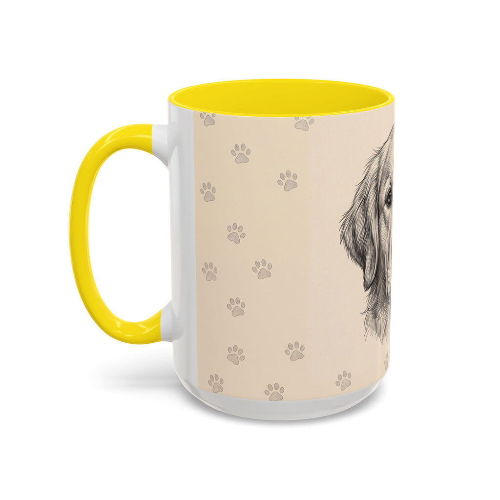 Golden Retriever Sketch Mug | Golden Retriever Lover Gift | Pencil Art Dog Coffee Mug