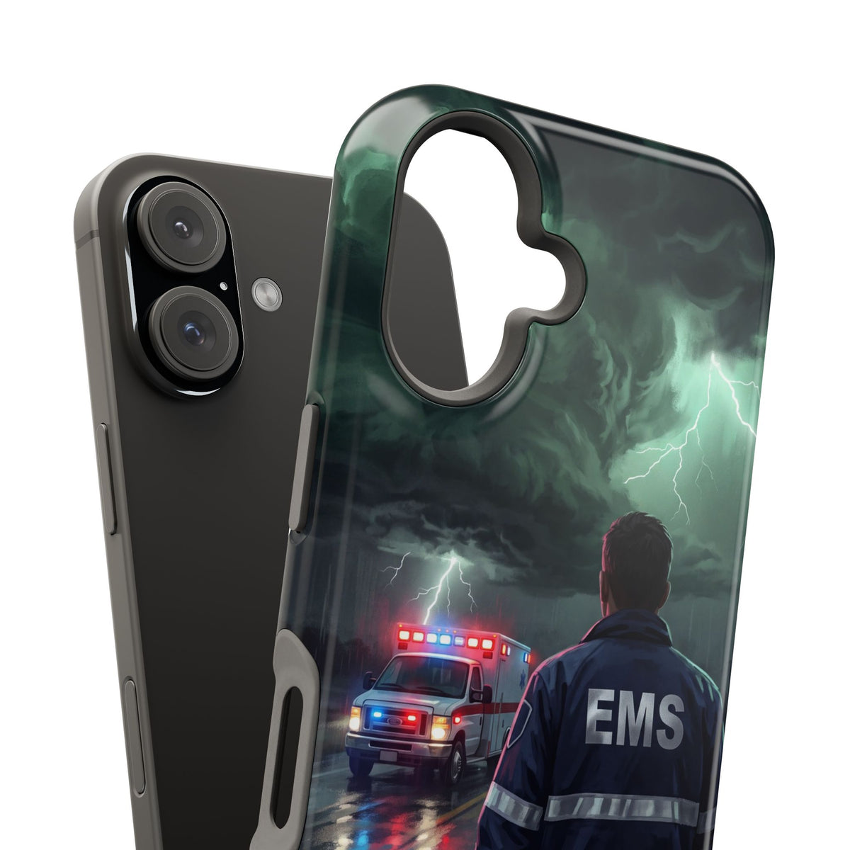 EMS Green Storm City Phone Case — Magnetic Wireless Charging Cover
