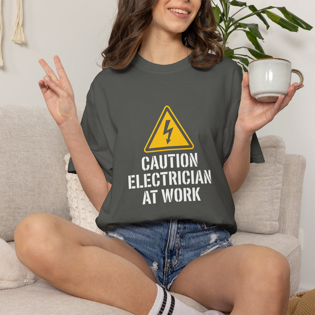 Caution Electrician At Work T-Shirt