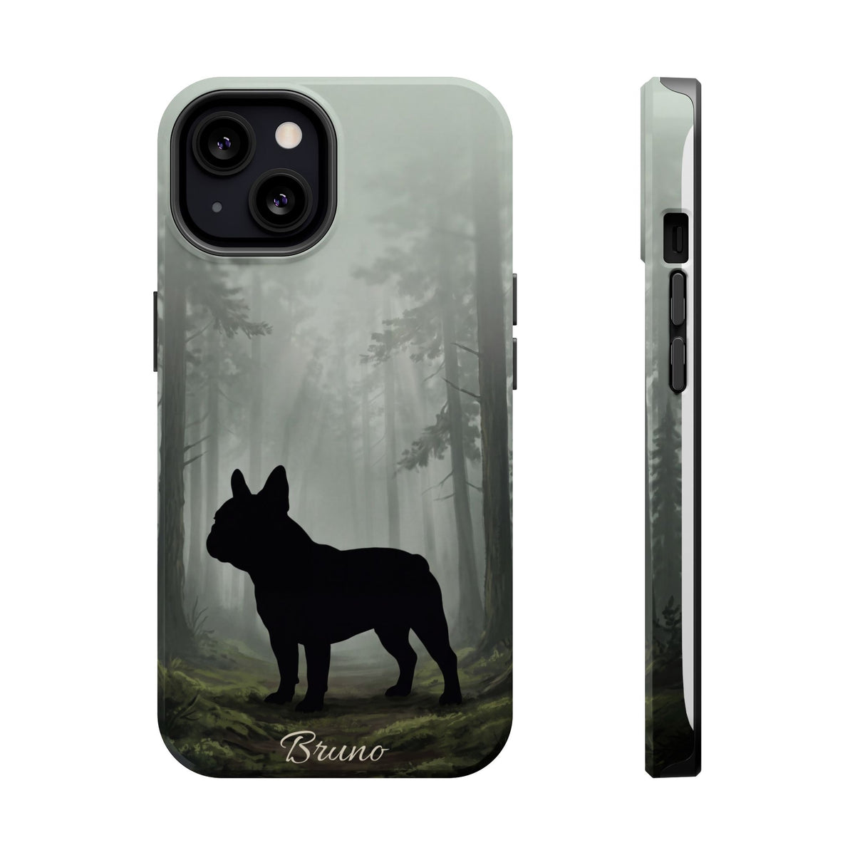Personalized French Bulldog Misty Forest Phone Case — Wireless Charging Cover