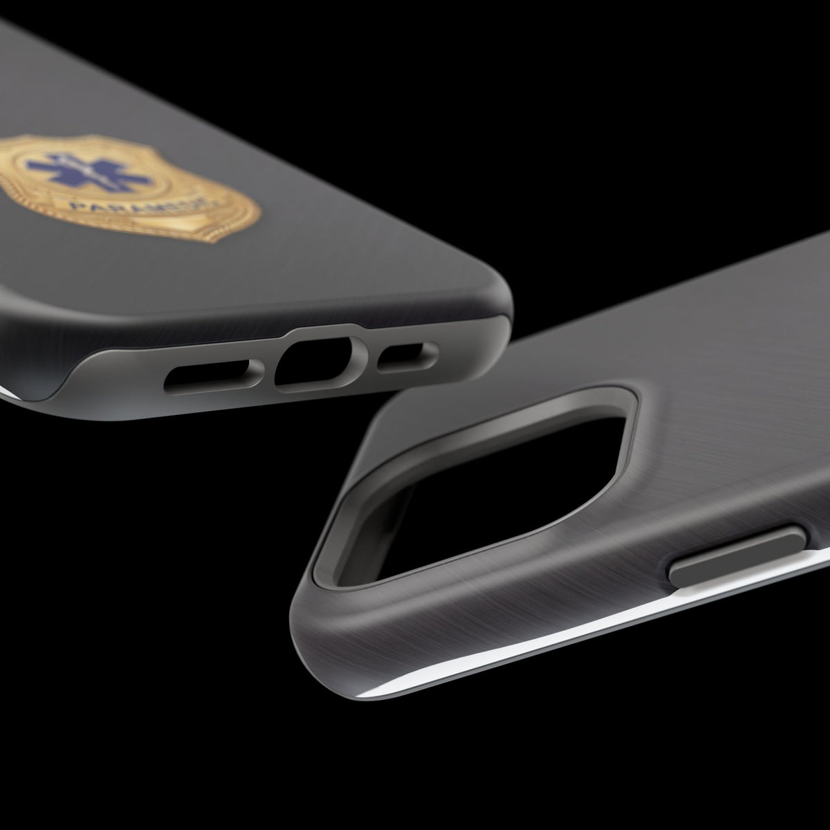 Gold Paramedic Badge Phone Case — Magnetic Wireless Charging Cover