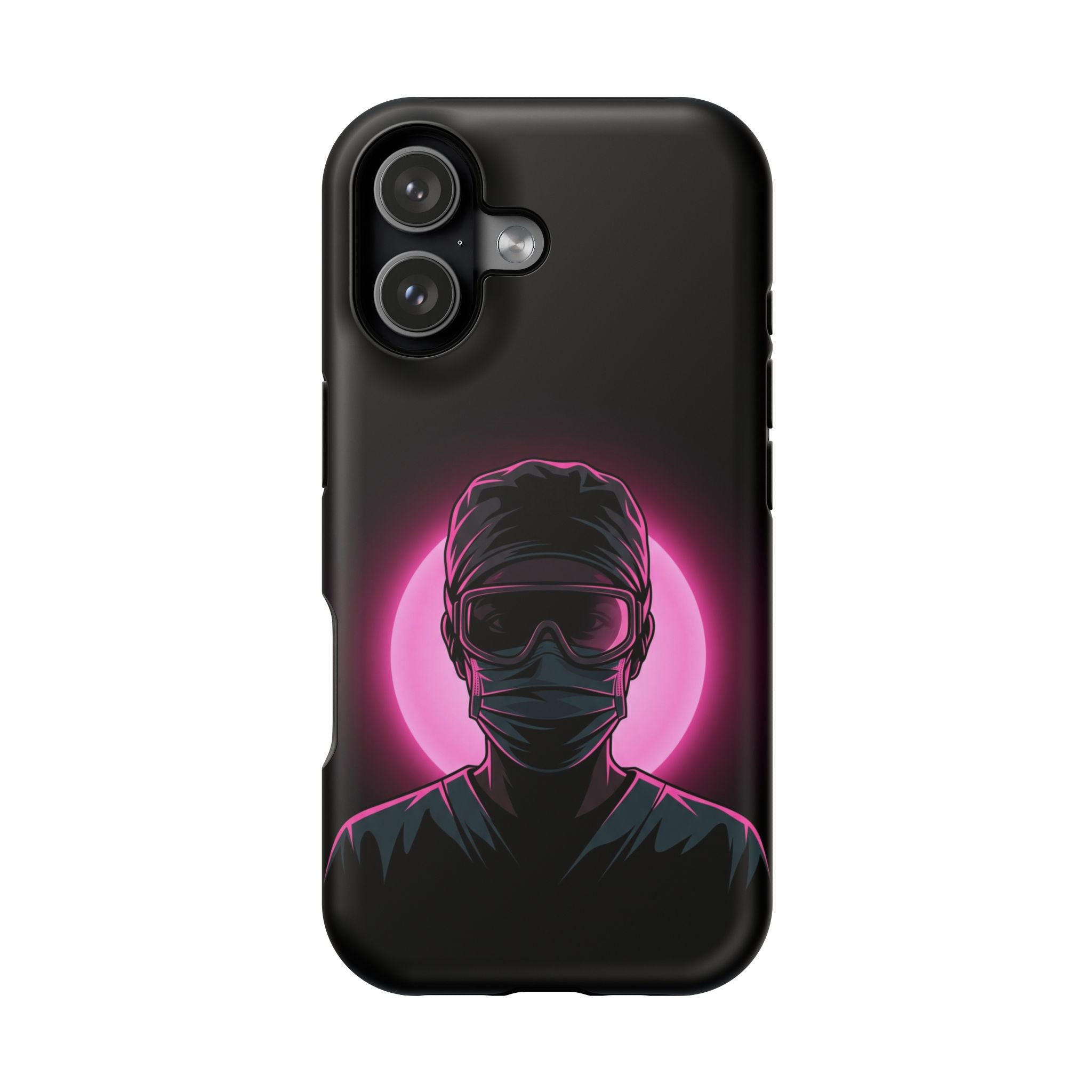 Nurse Portrait Phone Case — Navy Wireless Charging Cover