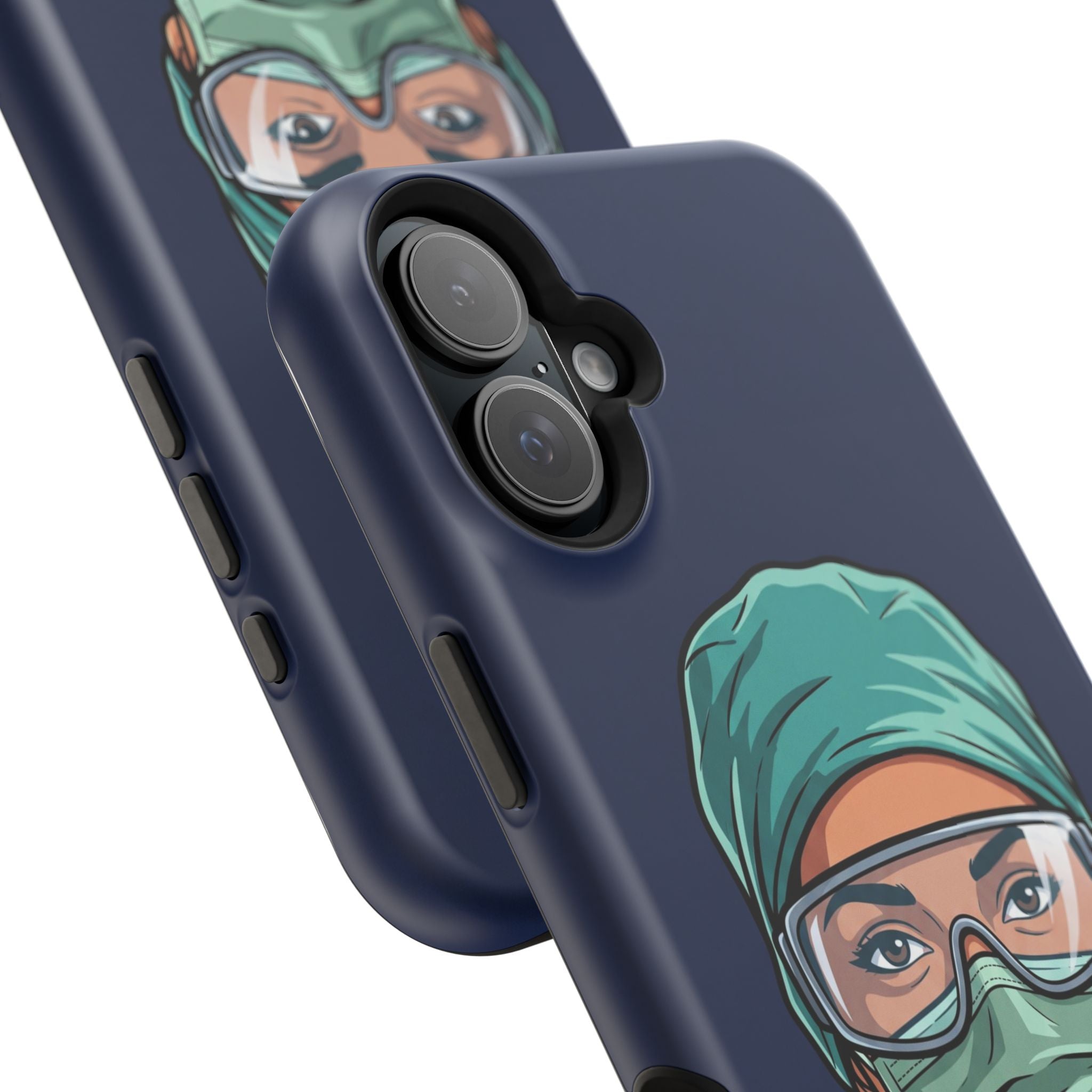 Bold Nurse Portrait Phone Case — Magnetic Wireless Charging Cover