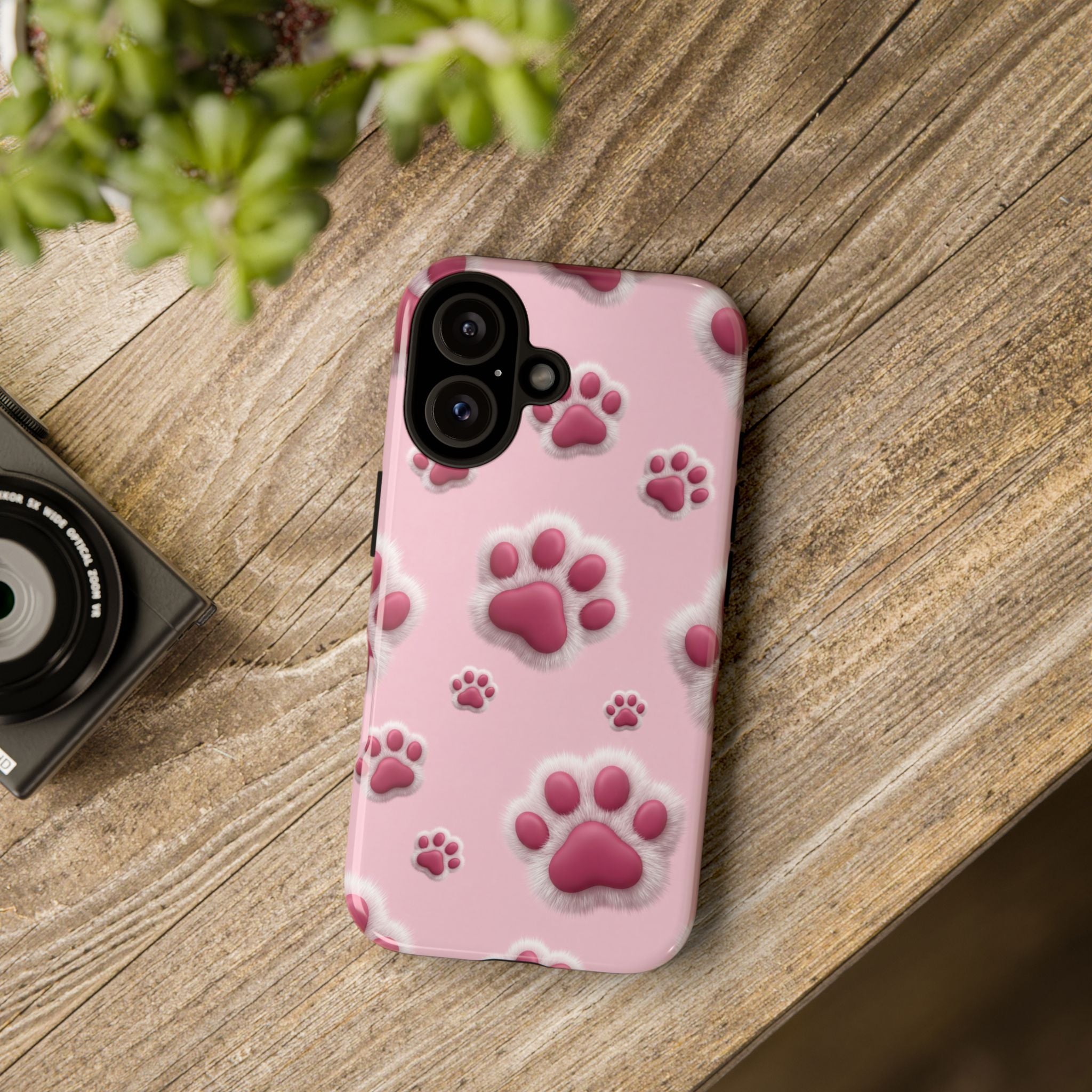 iphone & Samsung - Pink Paws Tough Phone Case — Cute Protective iPhone Cover