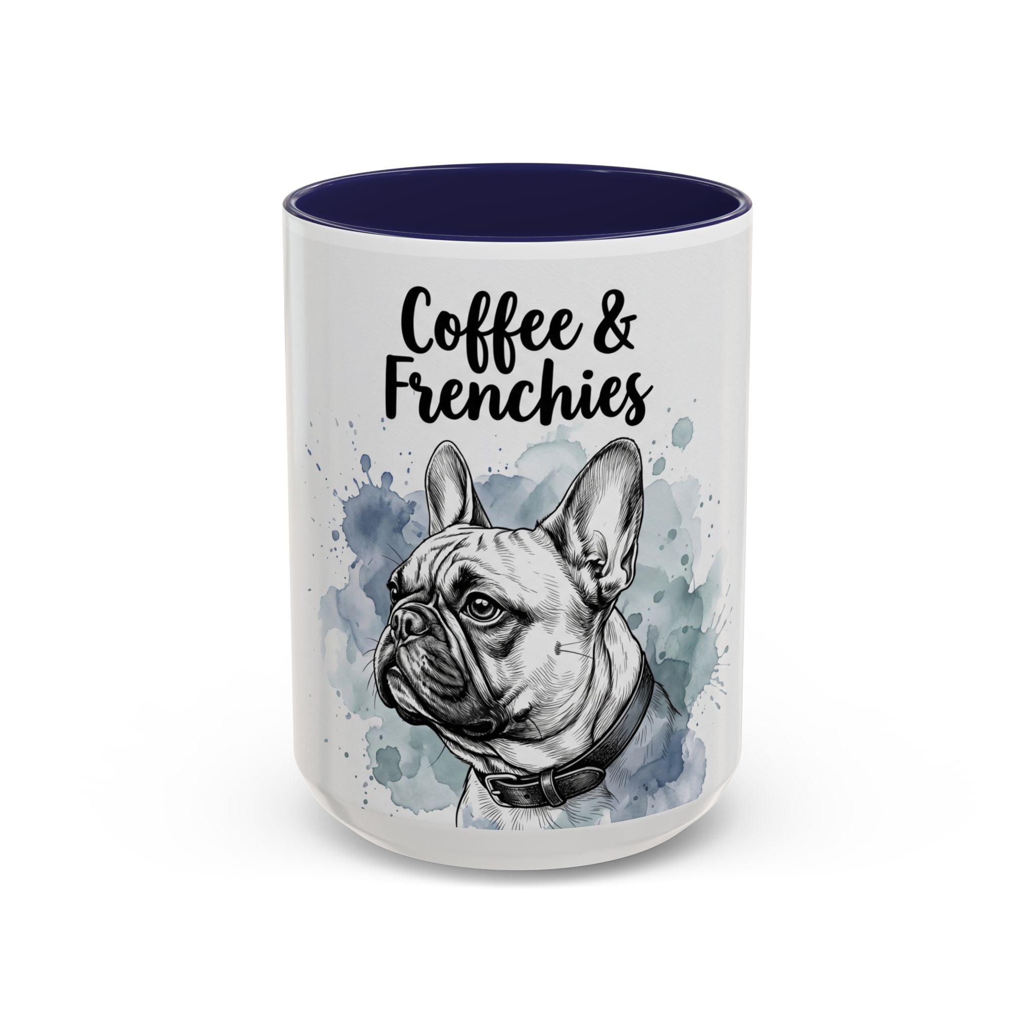 Coffee & Frenchies Mug | French Bulldog Lover Gift | Watercolor Dog Mug