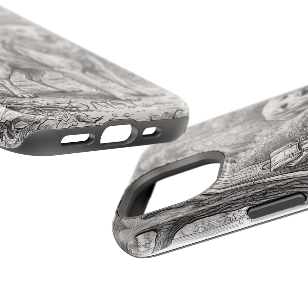 Personalized Golden Retriever Woodland Trail Phone Case — Wireless Charging Cover