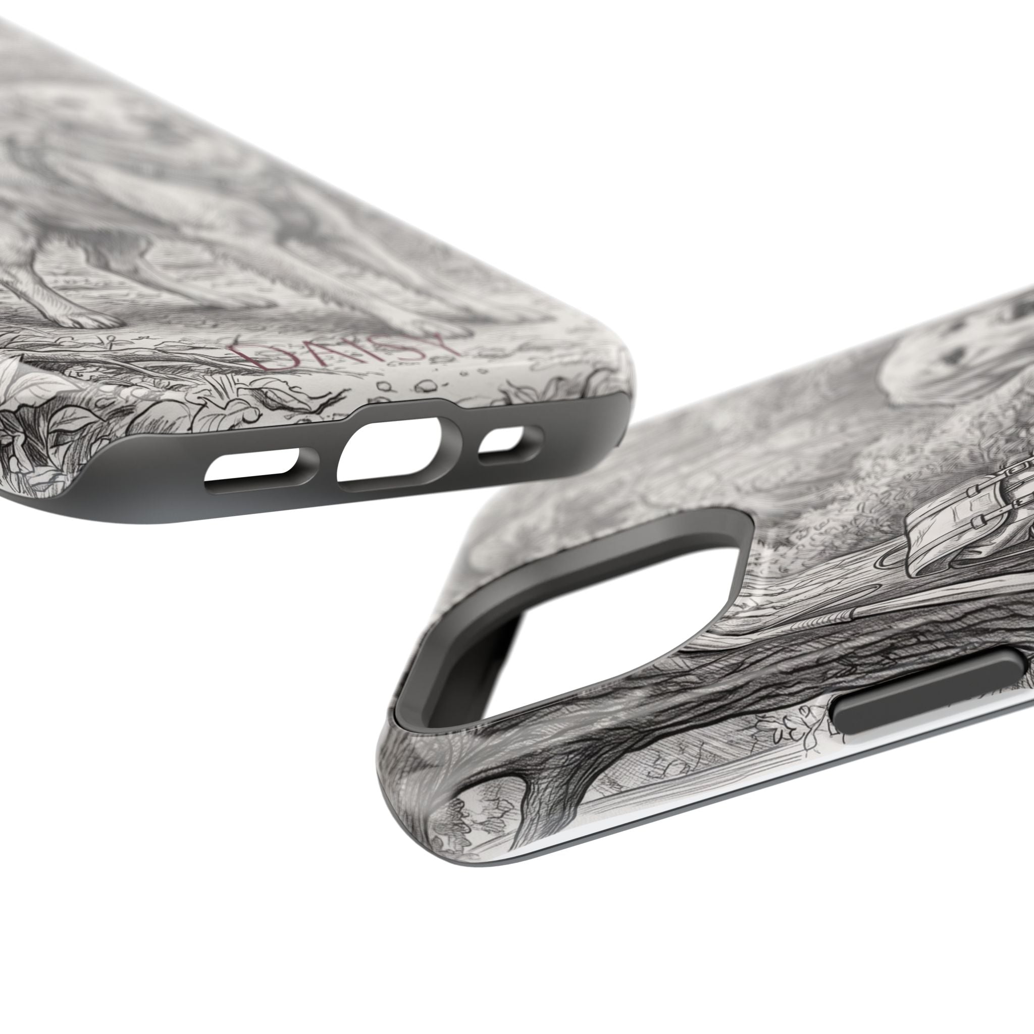 Personalized Golden Retriever Woodland Trail Phone Case — Wireless Charging Cover