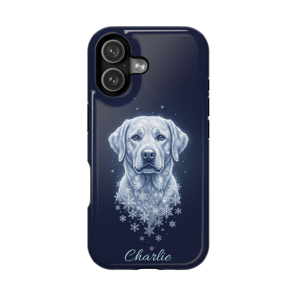 Personalized Winter Snowflake Labrador Phone Case — Tough Magnetic Case with Wireless Charging