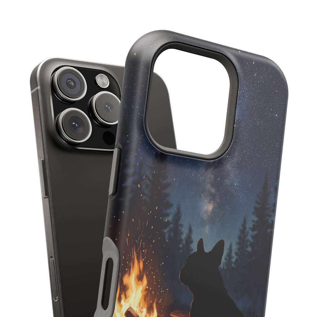 Personalized French Bulldog Campfire Phone Case — Wireless Charging Cover