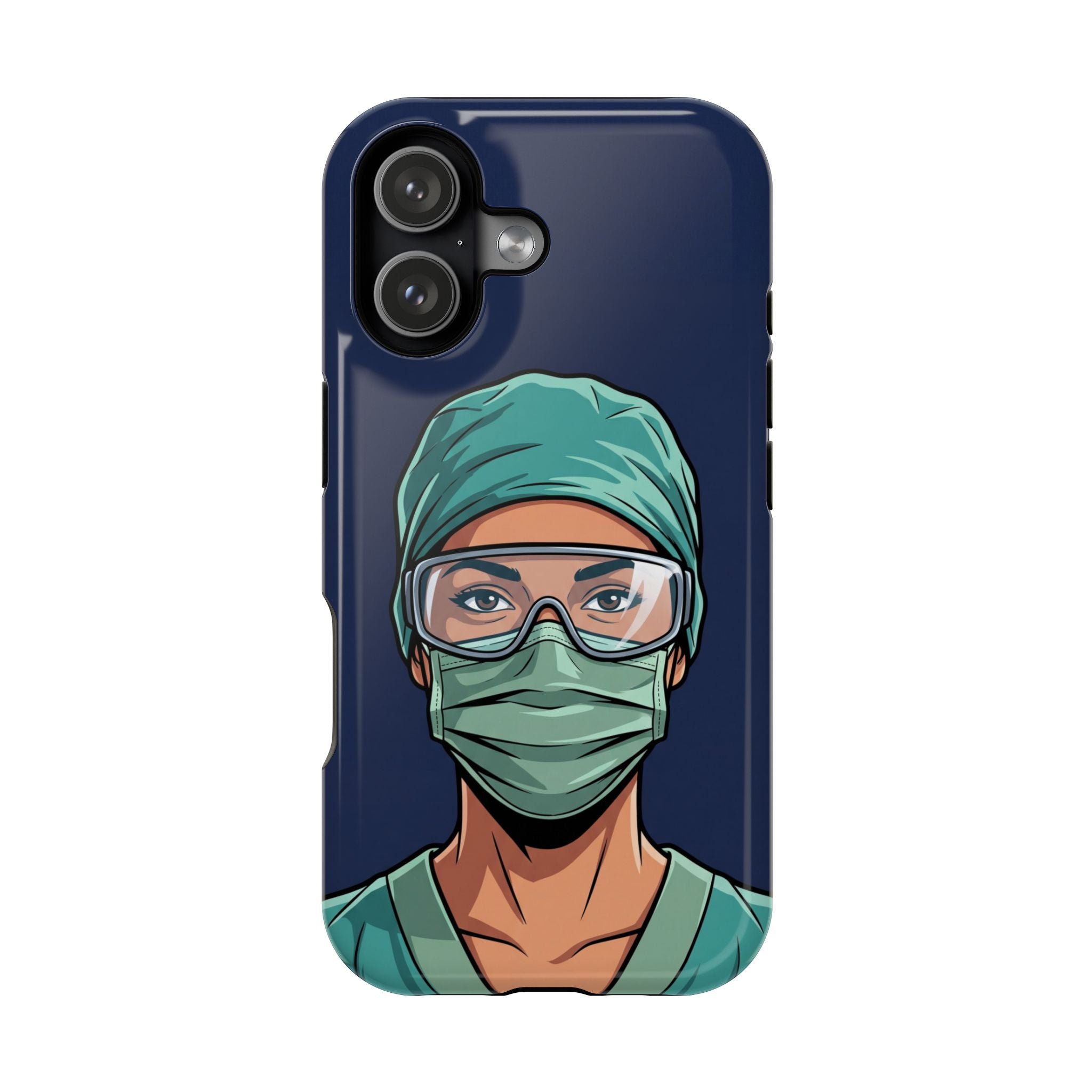 Bold Nurse Portrait Phone Case — Magnetic Wireless Charging Cover