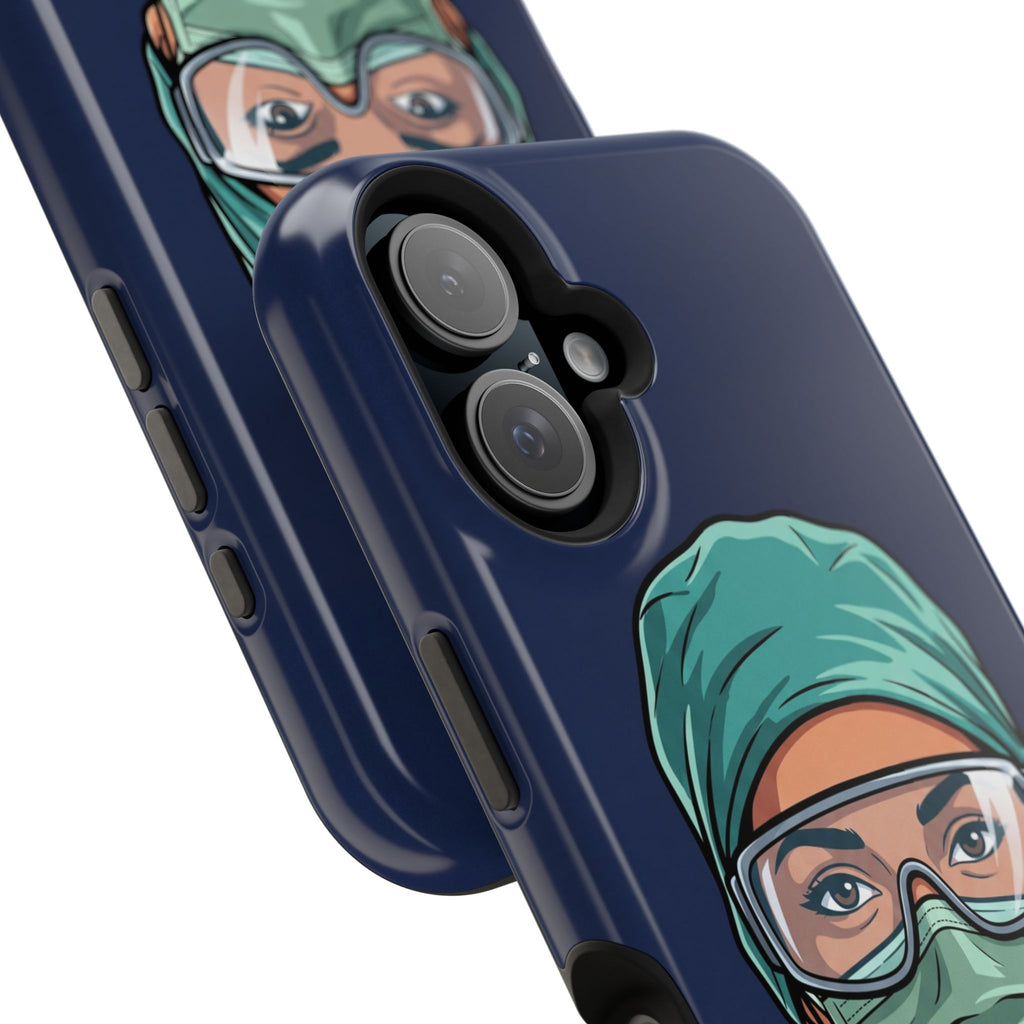 Bold Nurse Portrait Phone Case — Magnetic Wireless Charging Cover