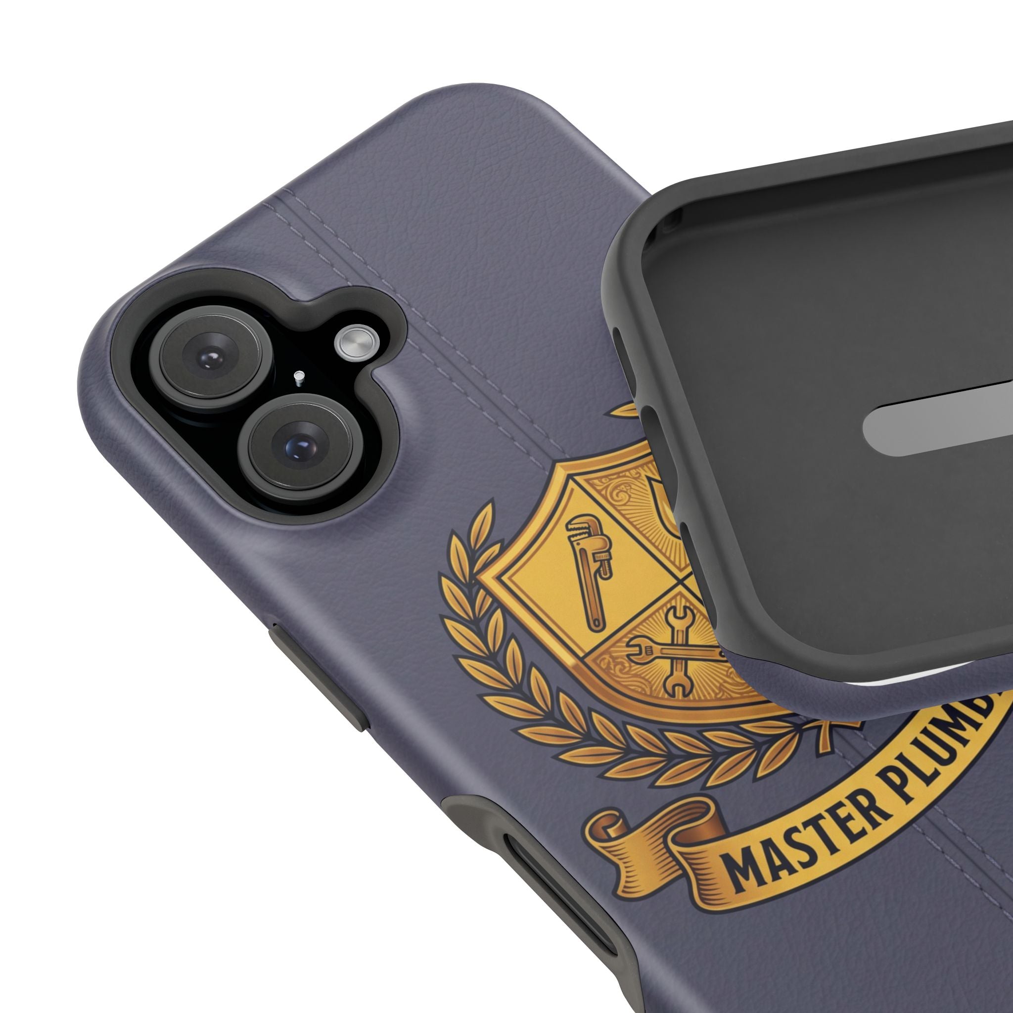 Master Plumber Crest Phone Case — Heraldic Shield Wireless Charging Cover