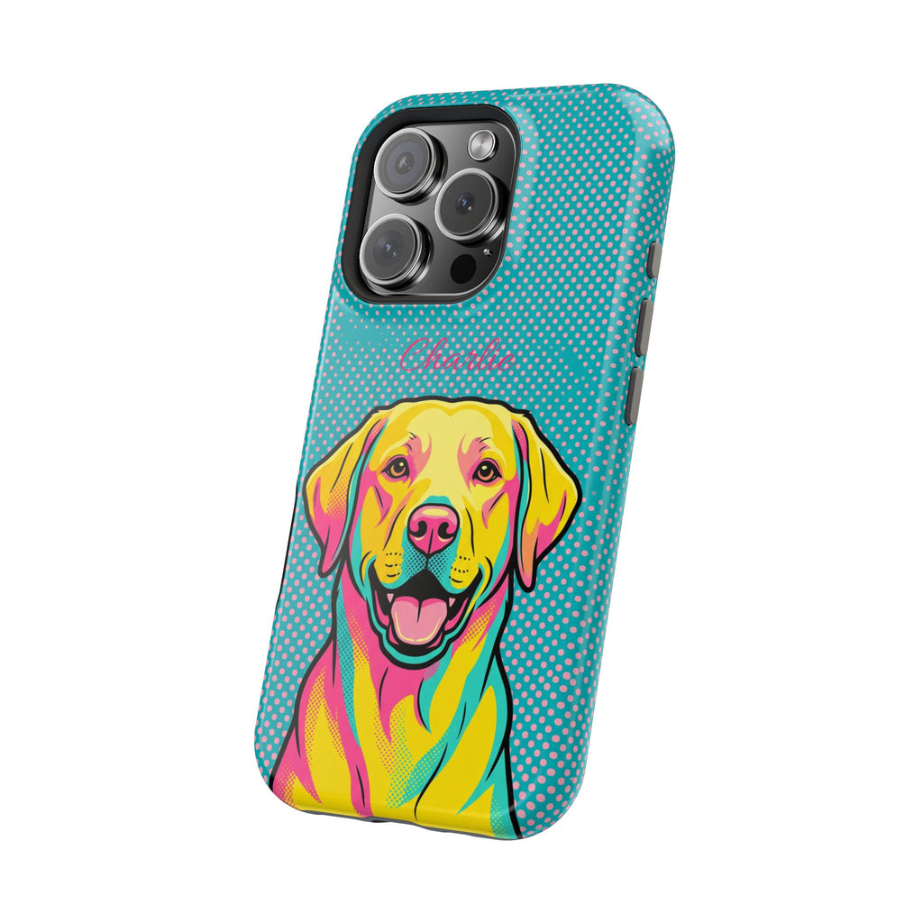 Personalized Pop Art Labrador Phone Case — Tough Magnetic Case with Wireless Charging