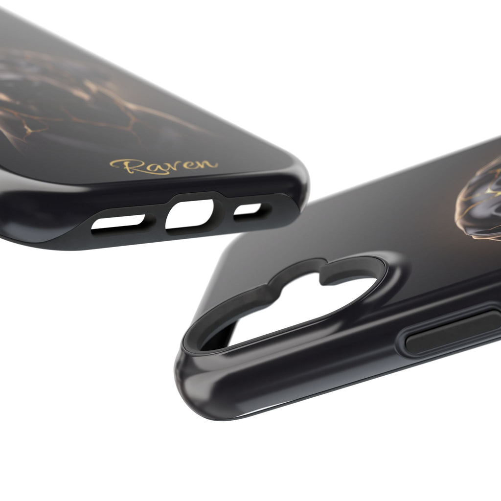 Personalized Obsidian Kintsugi Labrador Phone Case — Tough Magnetic Case with Wireless Charging