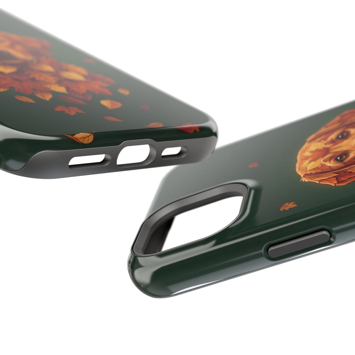 Autumn Leaves Labrador Phone Case — Tough Magnetic Case with Wireless Charging