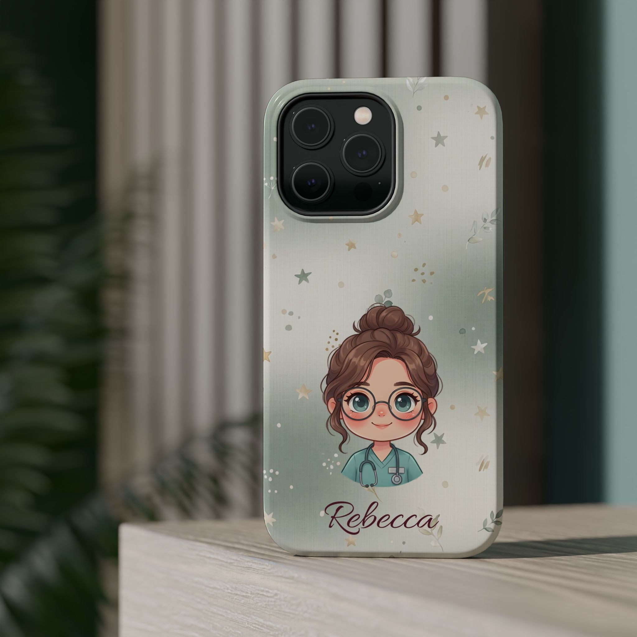 Personalized Starry Nurse Phone Case — Wireless Charging Cover