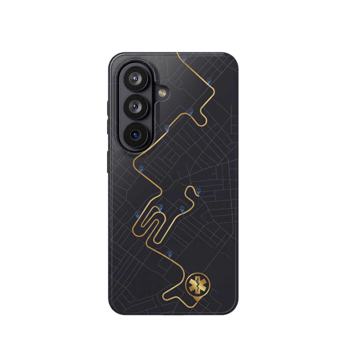 Paramedic/EMT Route Line Phone Case — Magnetic Wireless Charging Cover