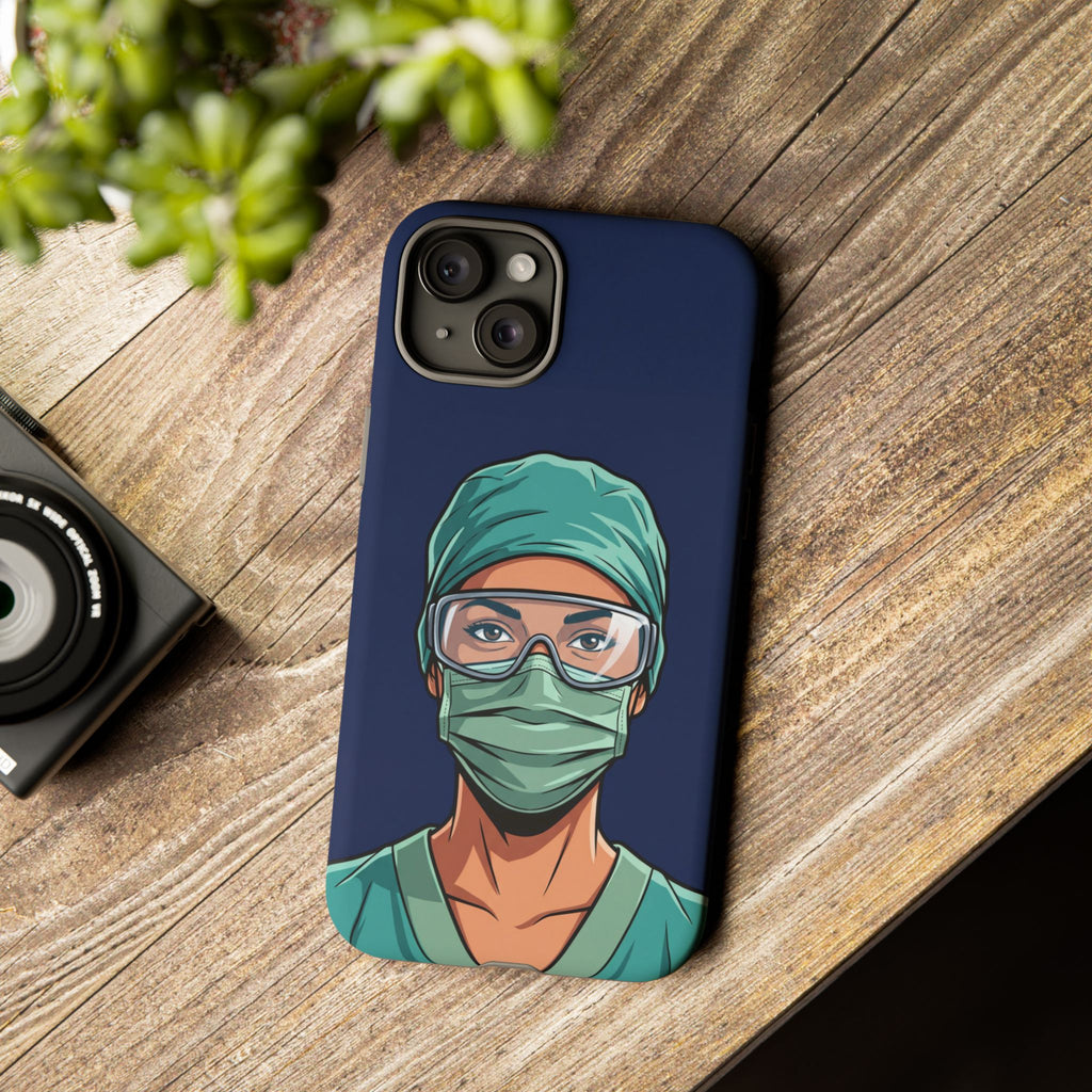 Nurse Illustrated Portrait Phone Case | iPhone & Samsung