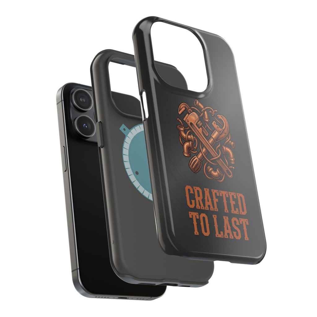 Crafted to Last Phone Case — Crossed Wrenches Wireless Charging Cover