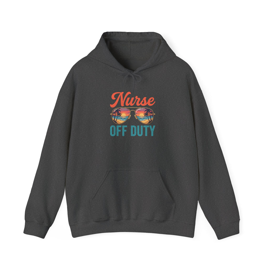 Nurse Off Duty Hoodie — Beach Vacation Nurse Graphic Pullover