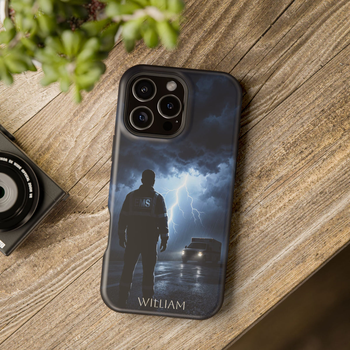 Personalized Lightning Storm EMS Phone Case — Wireless Charging Cover