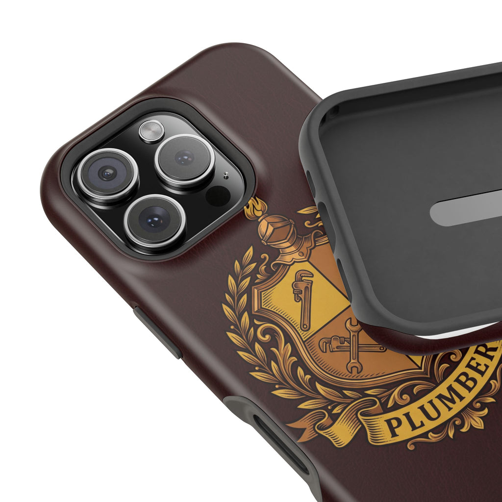 Plumber Crest Phone Case — Heraldic Shield Wireless Charging Cover