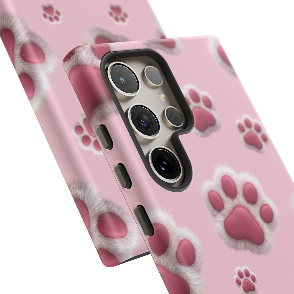 iphone & Samsung - Pink Paws Tough Phone Case — Cute Protective iPhone Cover