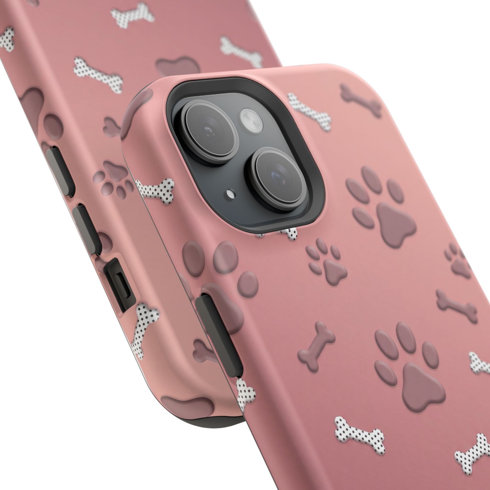 Paws & Bones Phone Case — Impact-Resistant Wireless Charging Cover