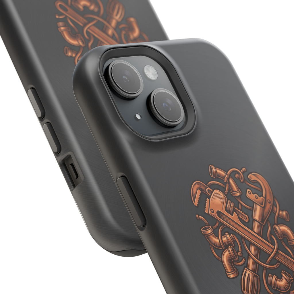 Crafted to Last Phone Case — Crossed Wrenches Wireless Charging Cover