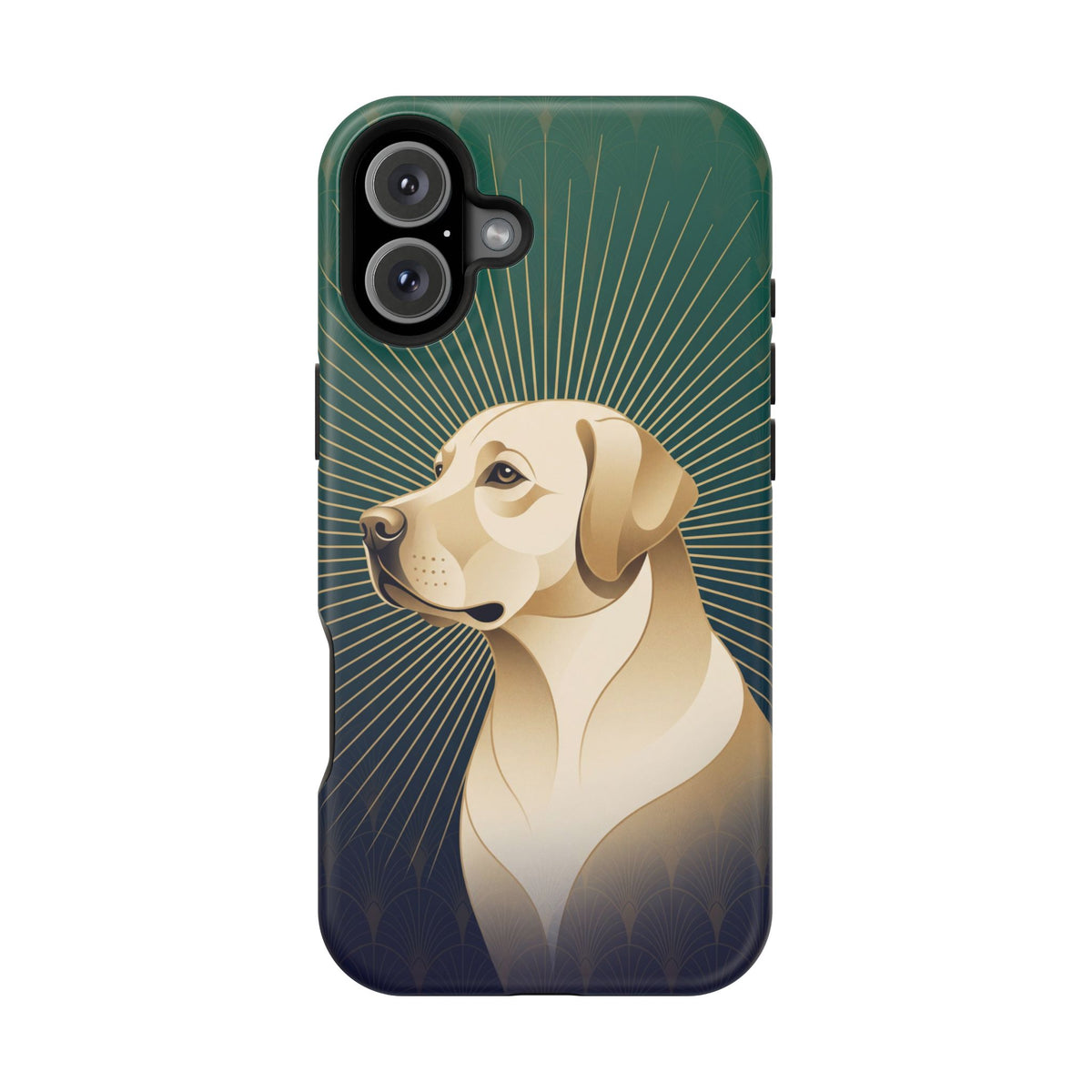 Art Deco Labrador Phone Case — Tough Magnetic Case with Wireless Charging