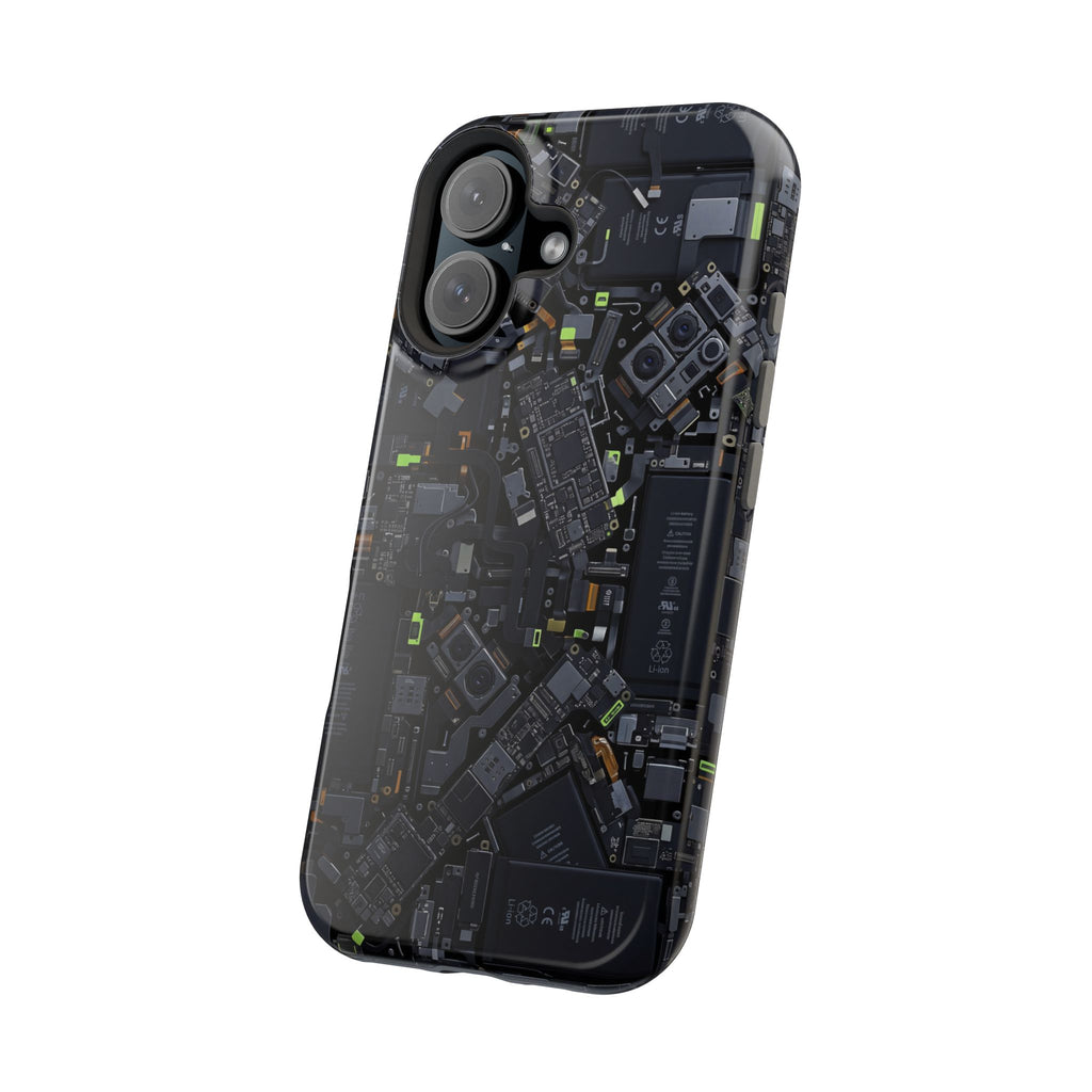 Circuit Core Phone Case — Motherboard Print Wireless Charging Cover