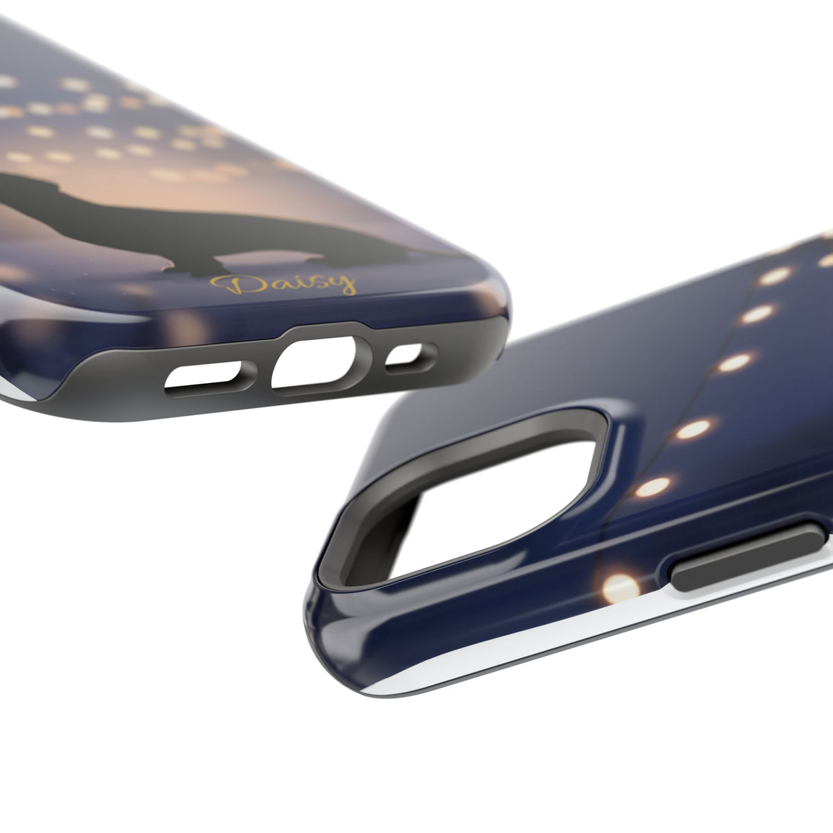 Personalized Dachshund Fairy Lights Phone Case — Wireless Charging Cover