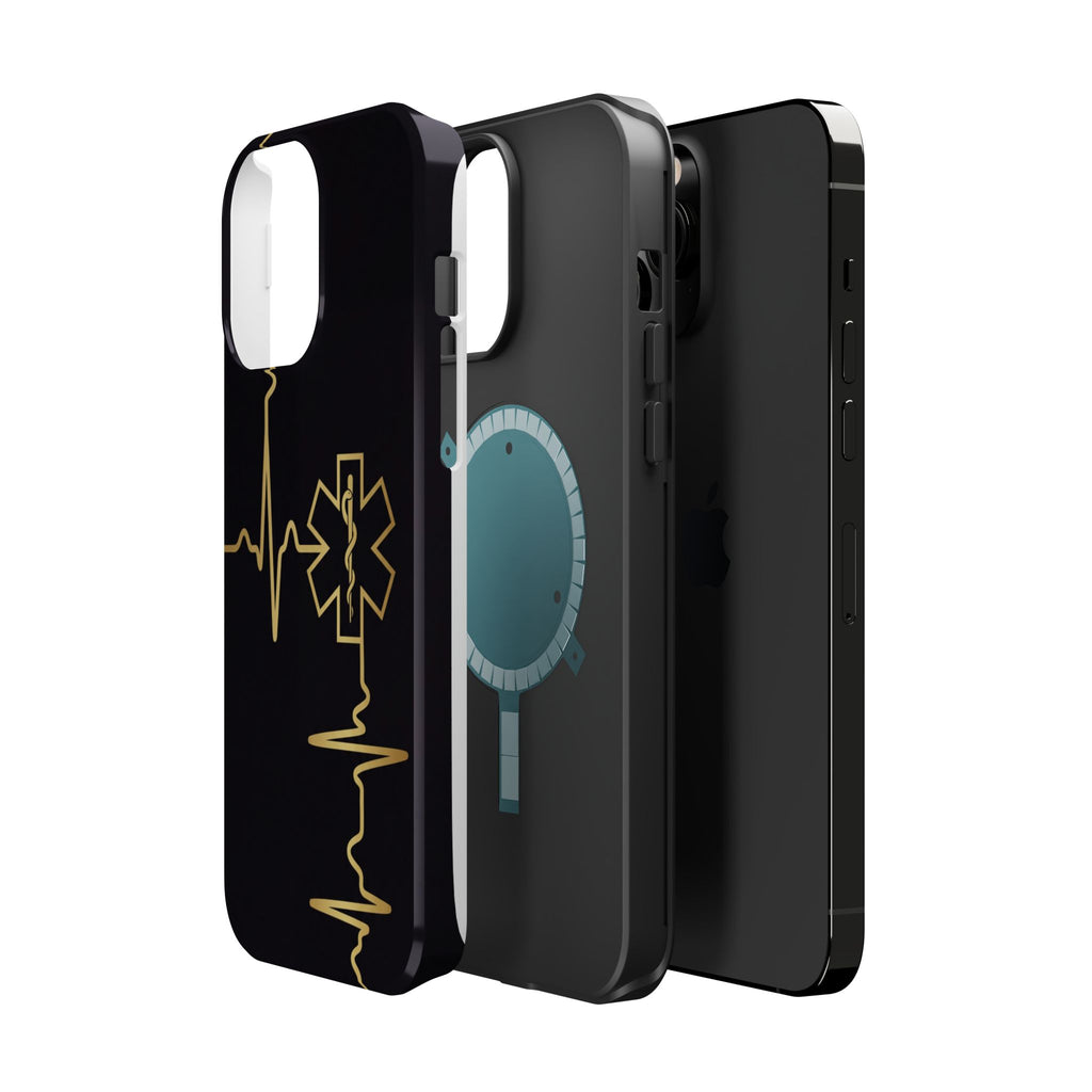 Paramedic/EMT Heartbeat Line Phone Case — Magnetic Wireless Charging Cover