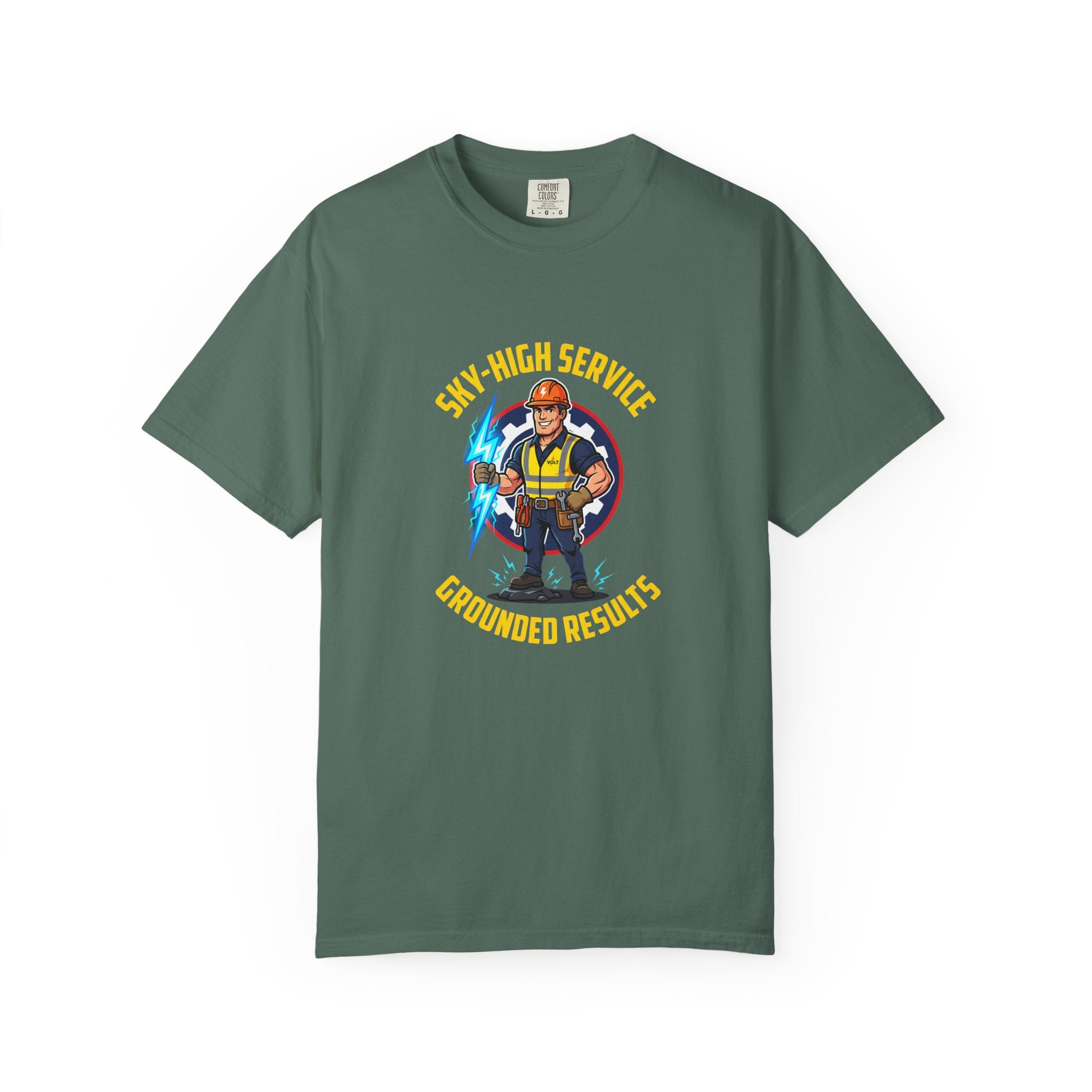 Sky-High Service Grounded Results Electrician T-Shirt